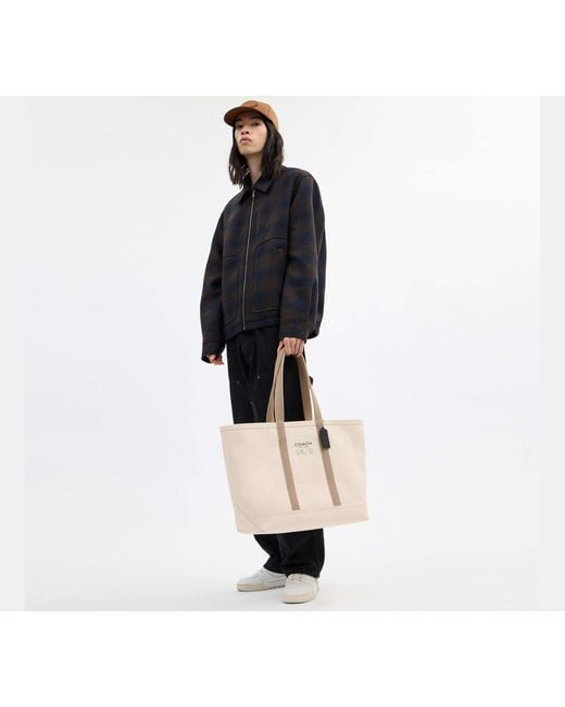 COACH Black Utility Tote Bag for men