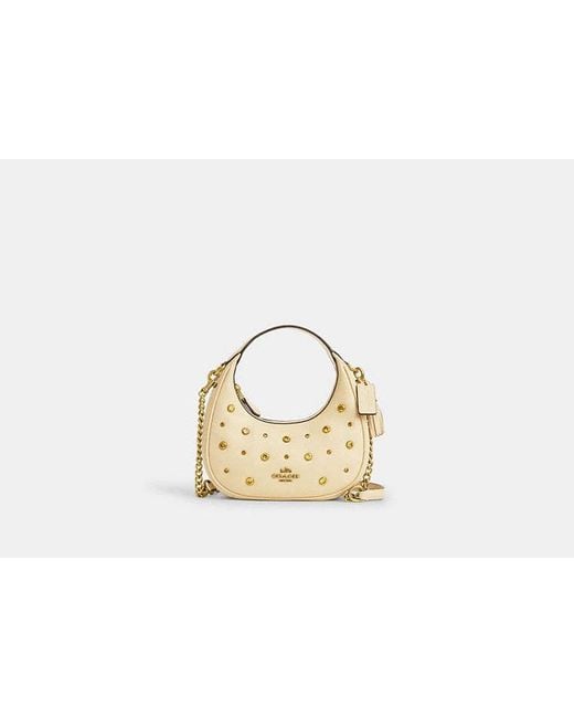 Mini Borsa A Tracolla Carmen Con Cristalli di COACH in Black