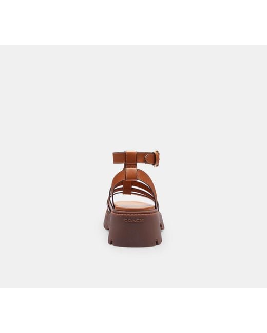 COACH Black C Platform Fisherman Sandal