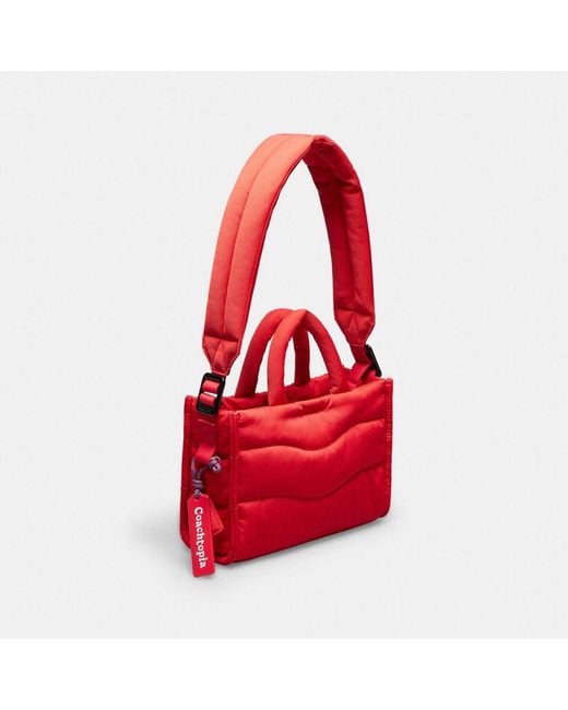 COACH Coachtopia Loop Mini Tote Bag in Red | Lyst