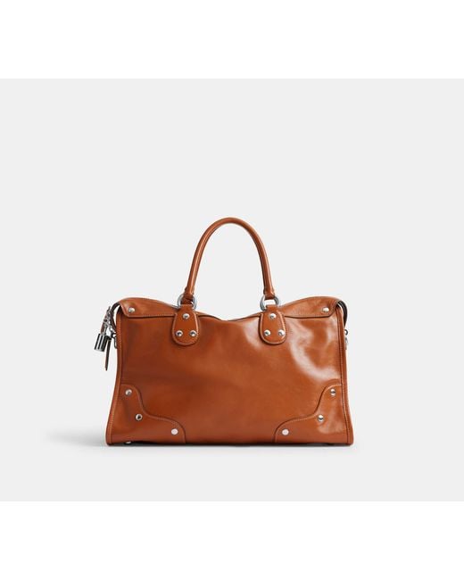 COACH Brown Rhyder Satchel Bag 38