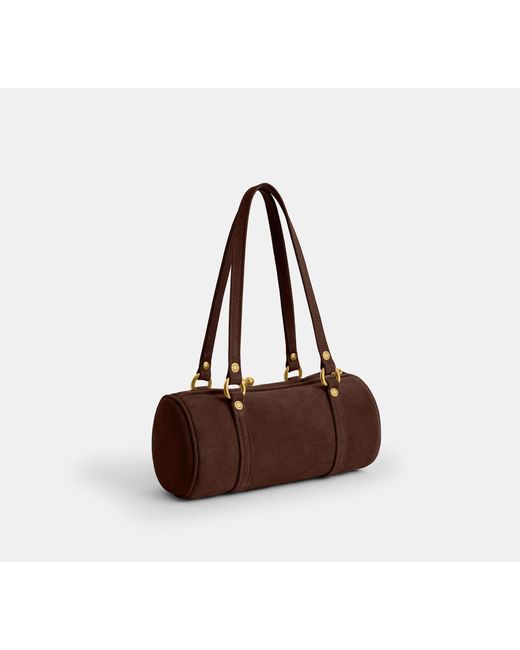 COACH Black Kisslock Barrel Bag 28