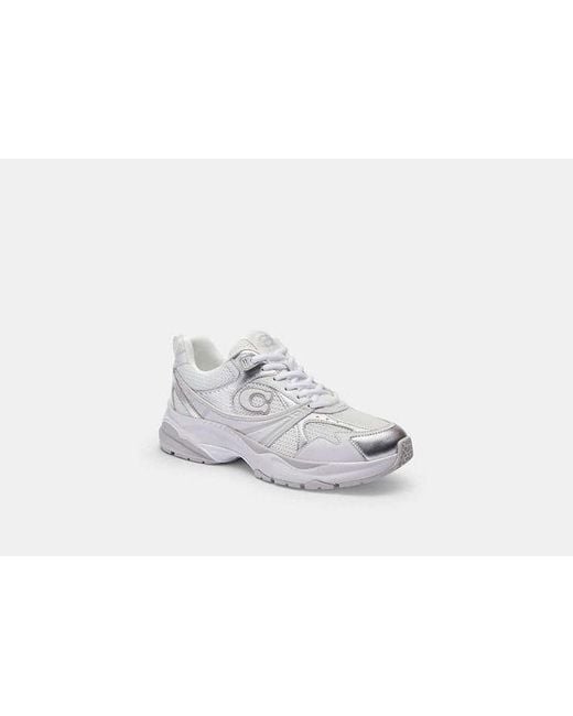 COACH White Mesh' Sports Shoes