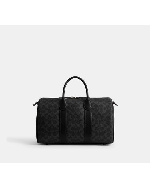 COACH Black Compass Tasche 35 Aus Signature Canvas