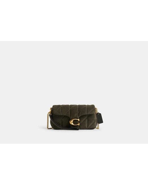 Borsa A Tracolla Tabby 19 Con Catena Trapuntata di COACH in Black