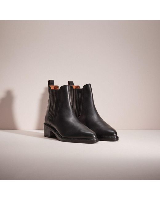 COACH Brown Restored Bowery Chelsea Bootie