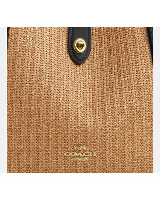 Borsa Larga Hadley Con Chiusura Girevole di COACH in Black