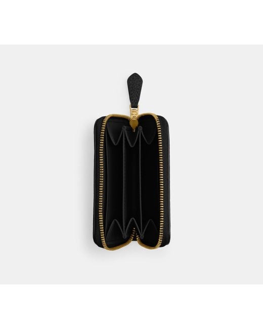 COACH Black Essential Small Zip Around Card Case