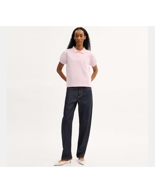 COACH Black Coach Script Shrunken Polo