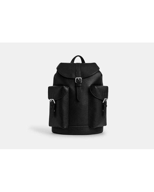 COACH Black Warner Backpack for men