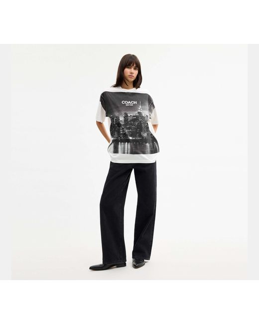 COACH Black Postcard Relaxed T-Shirt
