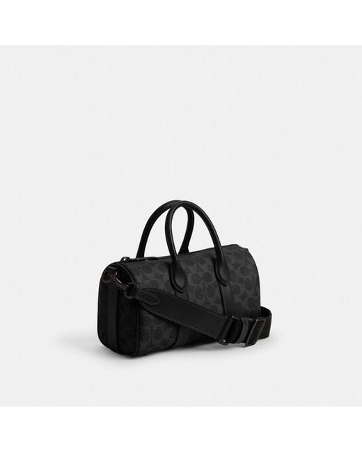 COACH Black Compass Bag 25 In Signature Canvas for men