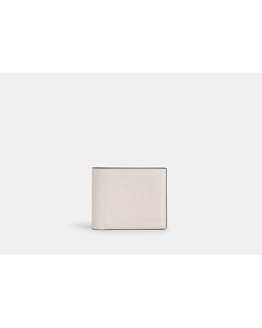 COACH Black 3 In 1 Wallet - White | Leather for men
