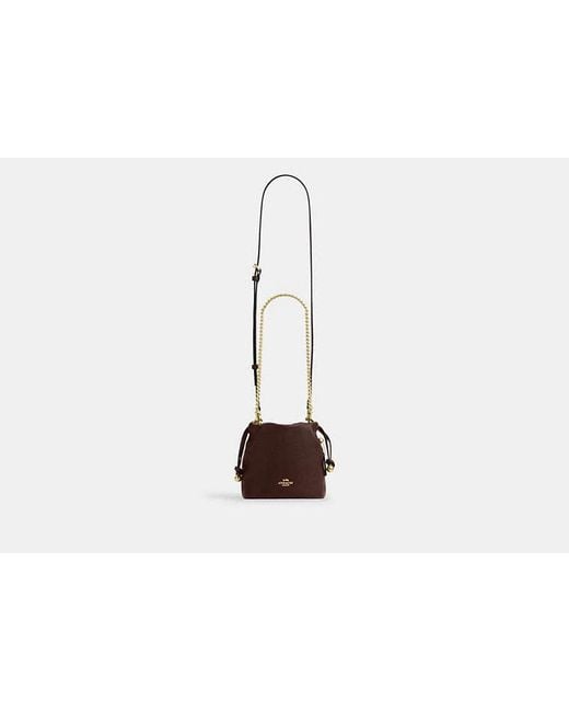 COACH Black Faye Mini Drawstring Bag