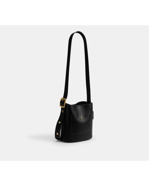 COACH Black Bleecker Bucket Bag 21