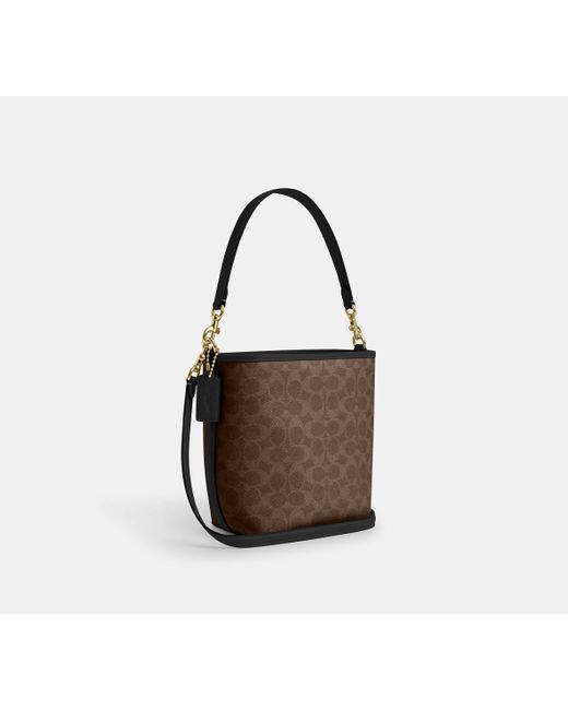 COACH Black City Beuteltasche Aus Signature-Canvas