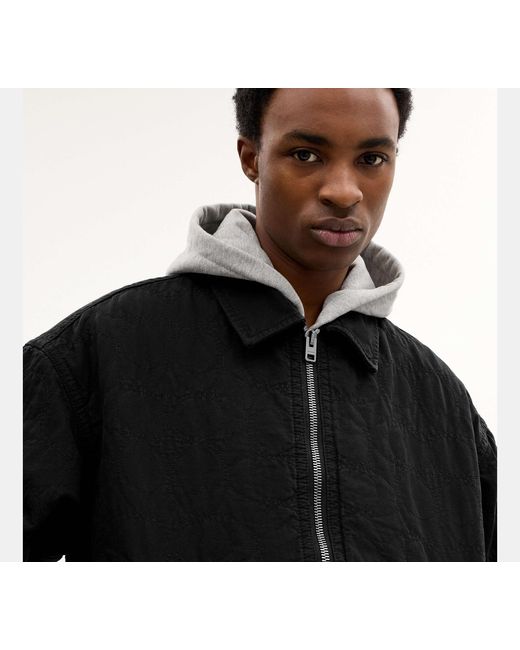 COACH Black Quilted Workwear Jacket for men