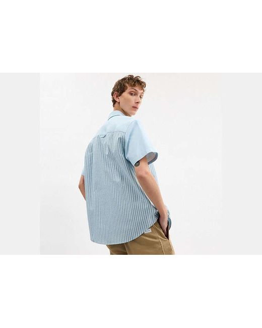 Chemise Oxford En Matières Mélangées À Rayures COACH pour homme en coloris Blue