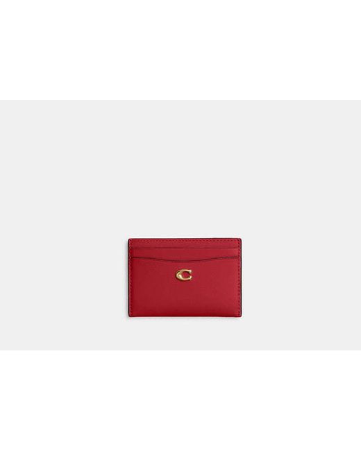 COACH Red Essential Card Case