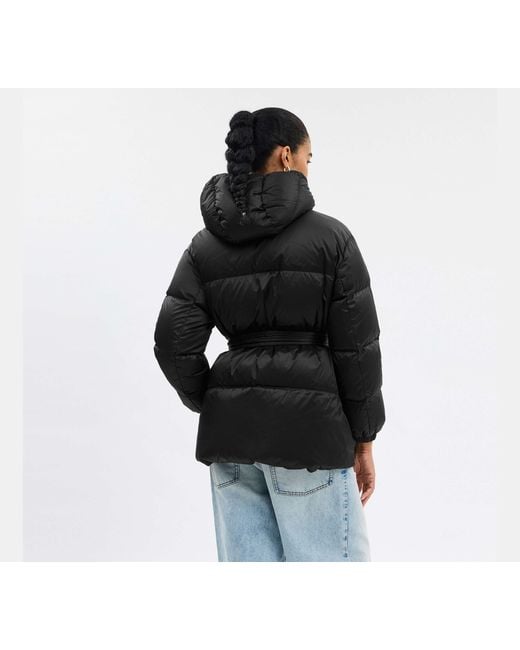COACH Black Belted Puffer Jacket
