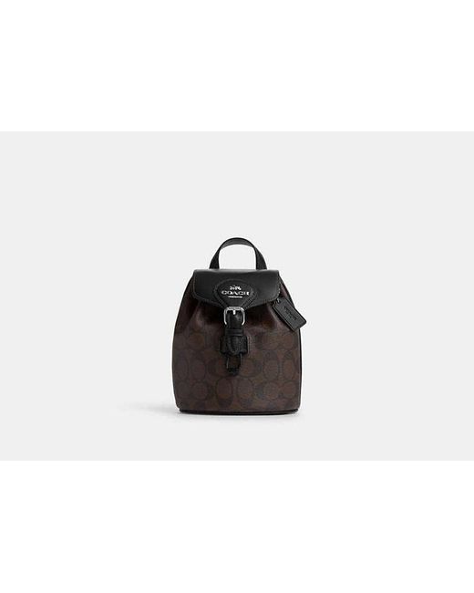 COACH Black Amelia Convertible Backpack