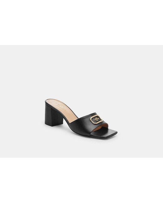 COACH Black Niomie Sandal