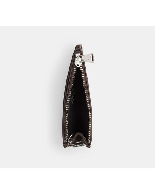 COACH White Alter/Ego Zip Card Case With Key Ring