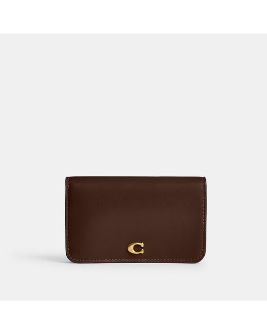 COACH Brown Slim Cardholder