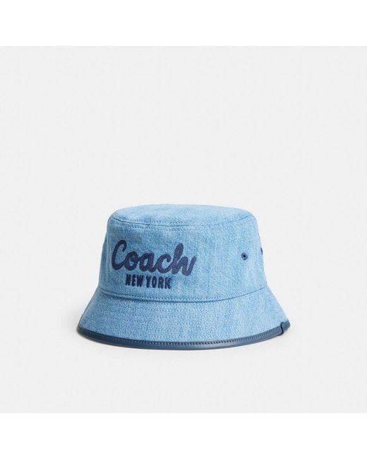 Chapeau cloche en denim brodé 1941 COACH en coloris Blue