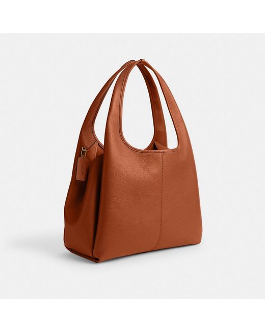 COACH Brown Lana Shoulder Bag
