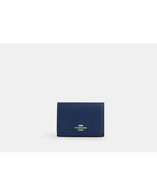 COACH Blue Portemonnaie Mit Kartenetui Aus Signature Canvas