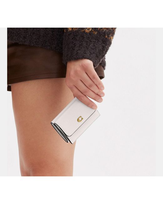 COACH Black Essential Mini Trifold Wallet