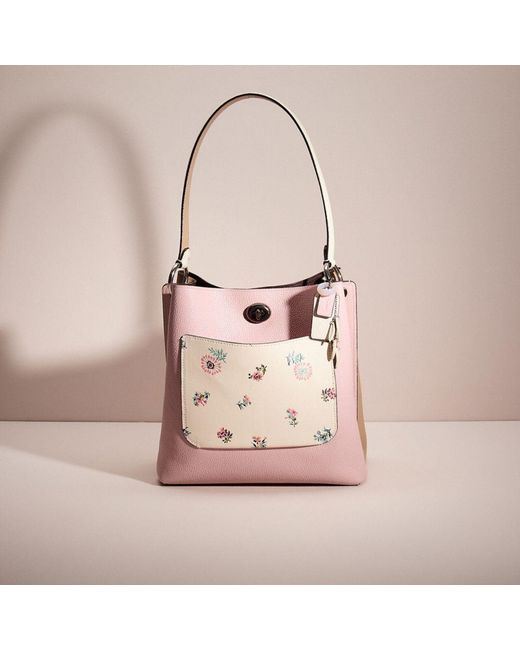 COACH Pink Upcrafted Charlie Bucket Bag In Colorblock