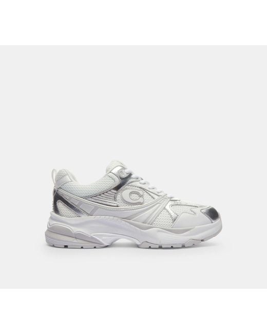COACH White Mesh' Sports Shoes