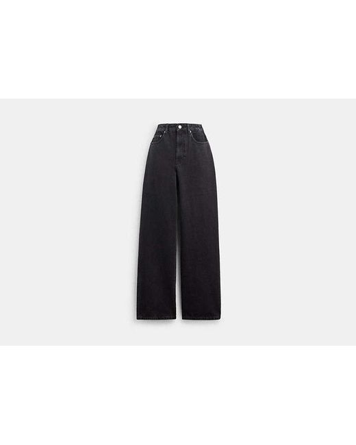 COACH Black Loose Fit Jeans In Organic Cotton