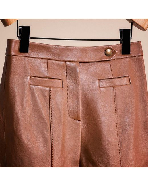 COACH Multicolor Restored Leather Flare Trousers
