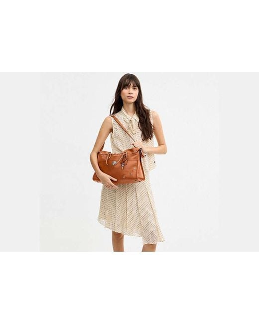 COACH Brown Rhyder Satchel Bag 38