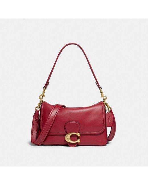 COACH Soft Tabby Shoulder Bag in Red | Lyst