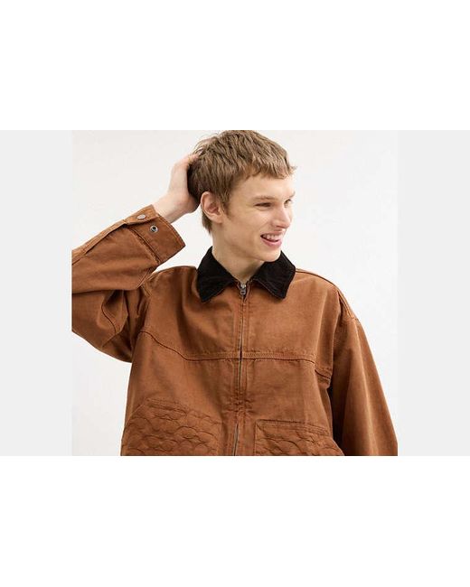 Chaqueta De Trabajo En Castaño, Talla COACH de hombre de color Brown