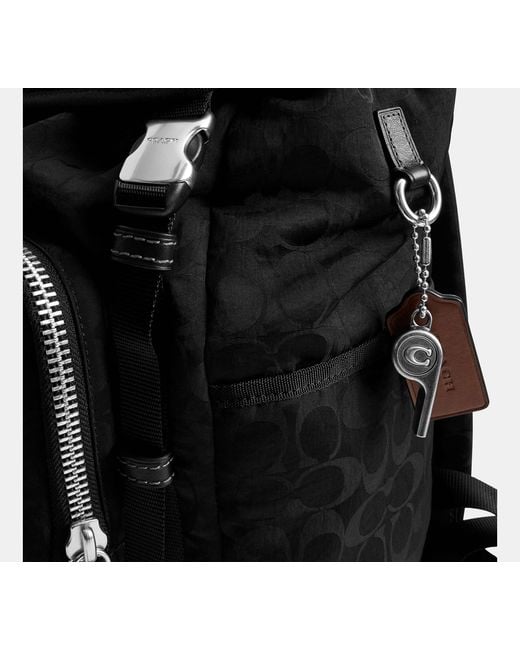 COACH Black Logan Backpack for men