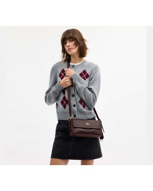 COACH Black Etta Flap Shoulder Bag