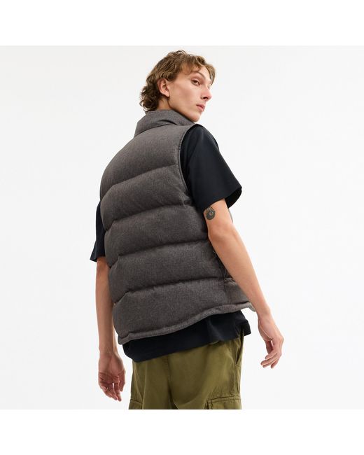 COACH Gray Solid Down Vest for men