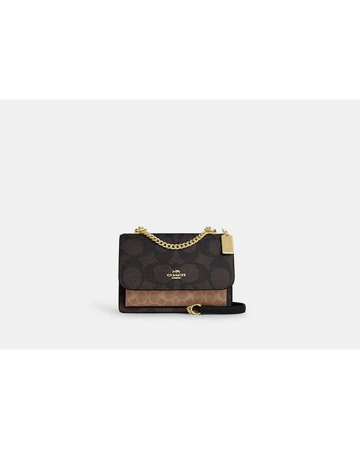 COACH Black Klare Crossbody Bag In Blocked Signature Canvas