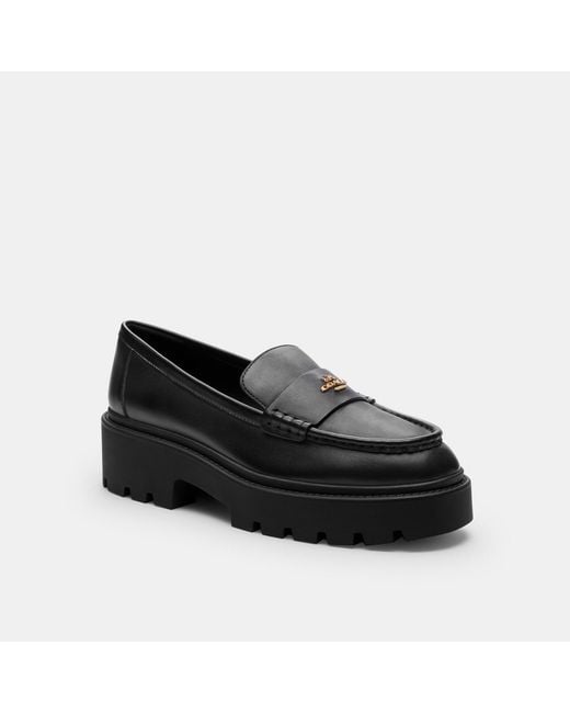 COACH Black Lucy Loafer