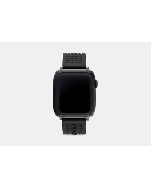 COACH Black Apple Watch® Strap, Size Wmn | Silicon