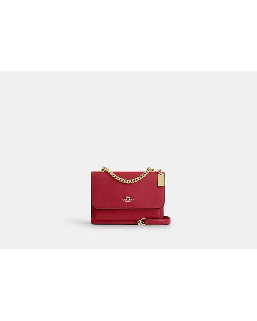 COACH Red Mini Klare Crossbody Bag