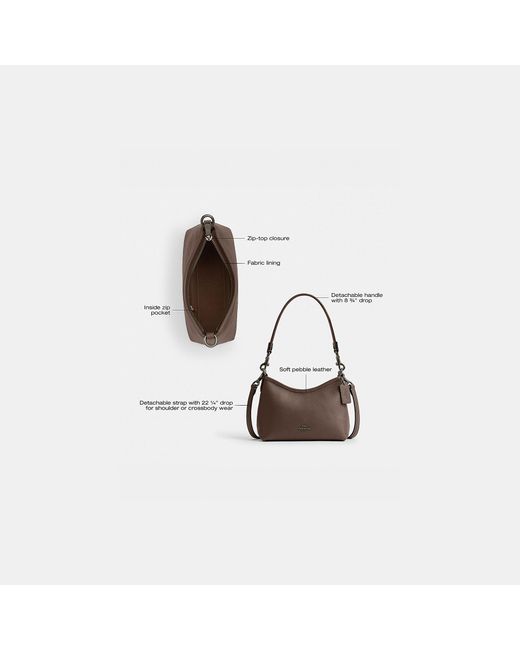 COACH Brown Laurel Small Shoulder Bag