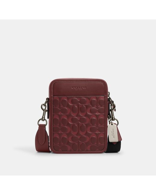Coach Outlet Sullivan Crossbody In Signature Leather in Red for Men Lyst