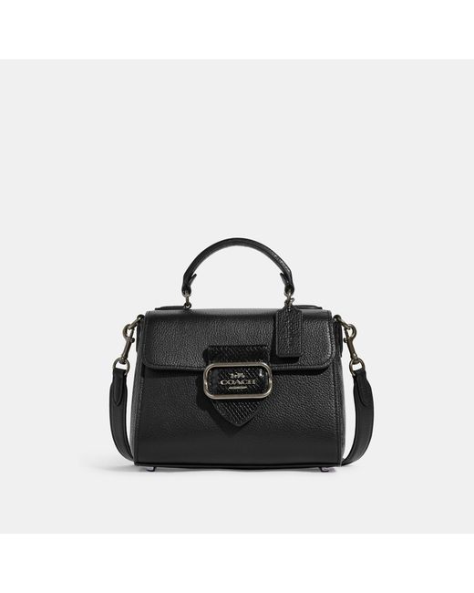 Coach Outlet Top Handle Satchel in Black Lyst