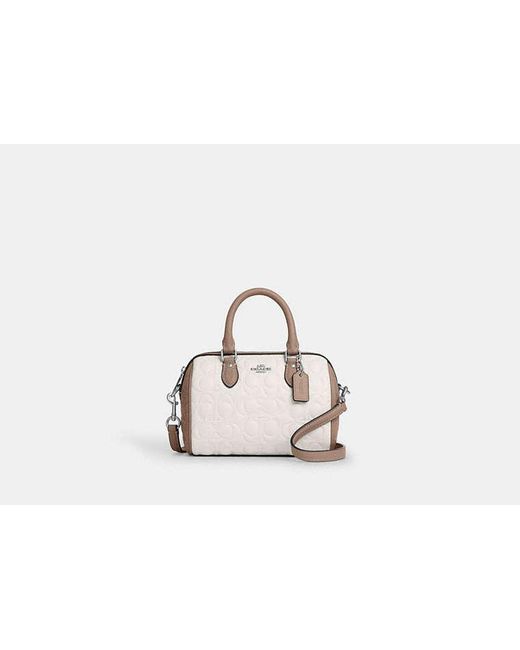 COACH Mini Rowan Crossbody Bag In Blocked Signature Leather